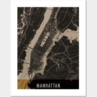 high resolution manhattan map Posters and Art